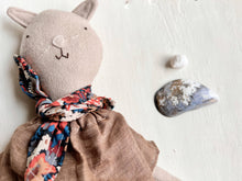 Load image into Gallery viewer, Mae the Barn Cat Doll- Fall foraging dress