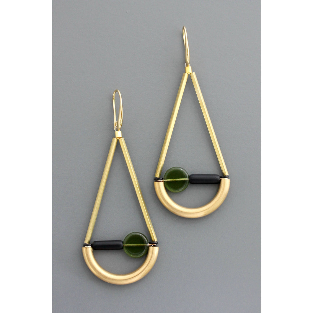 FERE103 Geometric glass earrings