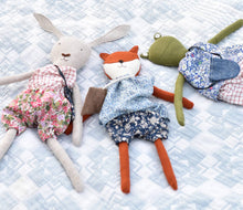 Load image into Gallery viewer, Florette Fox Doll- Gingham Picnic Set 