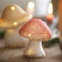 Load image into Gallery viewer, Small Pink Glass Mushroom Light