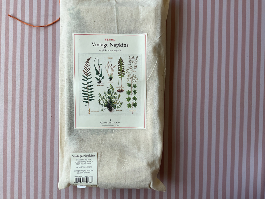 Ferns vintage napkins