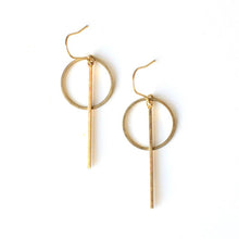 Load image into Gallery viewer, Brass Axis Earrings