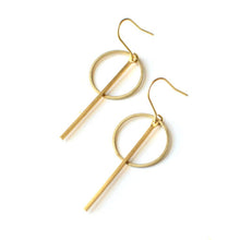 Load image into Gallery viewer, Brass Axis Earrings