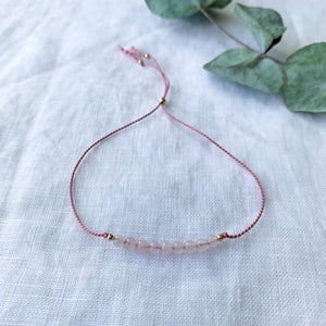 Rose Quartz Silk Bracelet