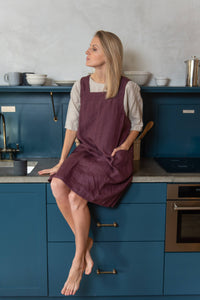 Linen Pinafore ( Japanese Apron)