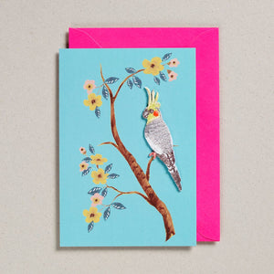 Embroidered Bird Cards - Pack of 6 - Blank