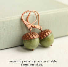 Load image into Gallery viewer, Olive Green Acorn Necklace