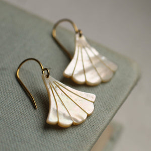 Mother of Pearl Art Deco Earrings