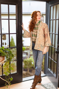 Folklore Cozy Fleece Bohemian Cardigan Kimono Jacket