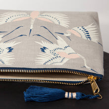 Load image into Gallery viewer, Danica Studio Flight Of Fancy Large Linen Cosmetic Bag,