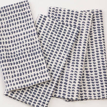 Load image into Gallery viewer, Charcoal Dot Block Printed Napkins - set of 4