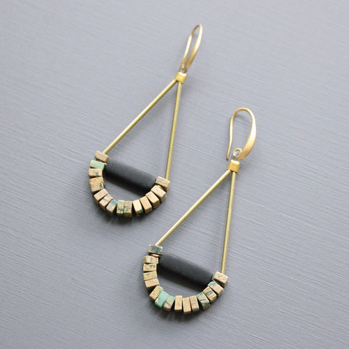 JLTE53 jasper geometric earrings