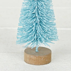 M32707-10inH Macaron theme bottle brush tree-Blue