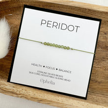 Load image into Gallery viewer, Peridot Silk Bracelet