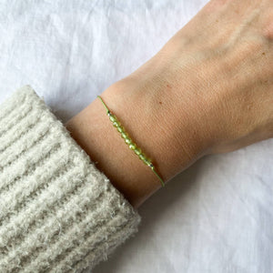 Peridot Silk Bracelet