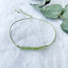 Load image into Gallery viewer, Peridot Silk Bracelet