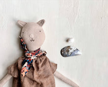 Load image into Gallery viewer, Mae the Barn Cat Doll- Fall foraging dress