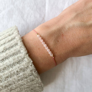 Rose Quartz Silk Bracelet