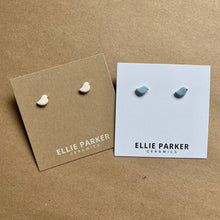 Load image into Gallery viewer, Ceramic Clay Birdie Stud Earrings with Gold Accents