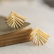 Load image into Gallery viewer, Pine Needle Fir Branch Stud Earrings