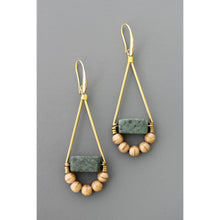 Load image into Gallery viewer, FERE79 Serpentine and glass earrings