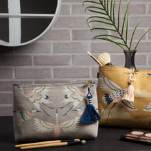 Load image into Gallery viewer, Danica Studio Flight Of Fancy Large Linen Cosmetic Bag,