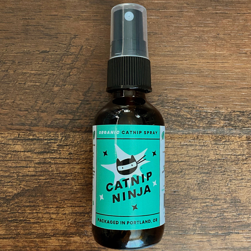 Catnip Ninja: Organic Catnip Spray, 2 oz Glass Bottle