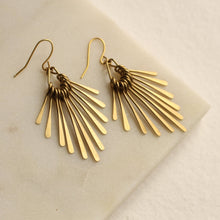 Load image into Gallery viewer, Art Deco Gold Fringe Earrings