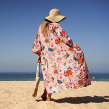 Load image into Gallery viewer, Unisex Waffle Cotton Kimono Robe - Tidal Tranquility