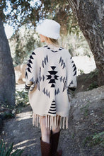 Load image into Gallery viewer, Aztec Luxe Fringed Ruana