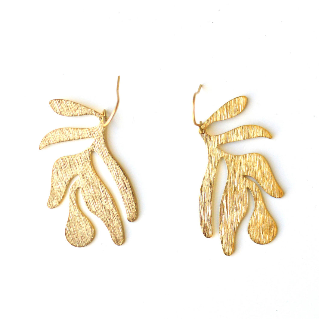 Abstract Leaf Earrings