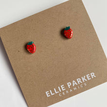 Load image into Gallery viewer, Strawberry Ceramic Clay Stud Earrings