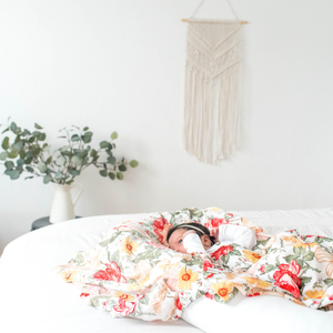 Bamboo Muslin Swaddle - Bloom