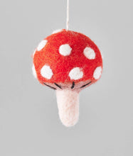 Load image into Gallery viewer, &#39;Mushroom&#39; Hanging Felt Ornament