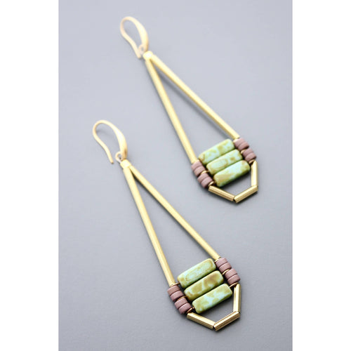 HYLE87 Turquoise and mauve earrings