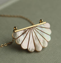 Load image into Gallery viewer, Mother of Pearl Scallop Necklace