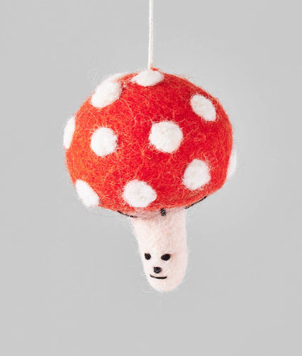 'Mushroom' Hanging Felt Ornament