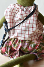 Load image into Gallery viewer, Fern the Frog doll- Gingham Picnic Set 