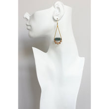 Load image into Gallery viewer, FERE79 Serpentine and glass earrings