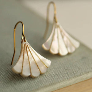 Mother of Pearl Art Deco Earrings