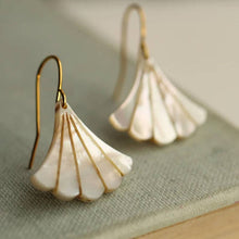 Load image into Gallery viewer, Mother of Pearl Art Deco Earrings