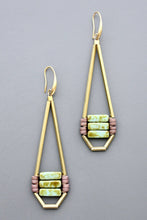 Load image into Gallery viewer, HYLE87 Turquoise and mauve earrings