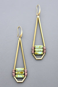 HYLE87 Turquoise and mauve earrings