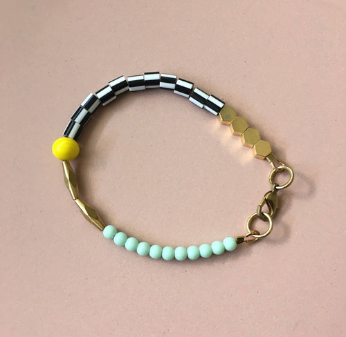 Hexagon Bracelet - Mint Green