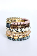 Load image into Gallery viewer, HYLB01 Green jasper and mauve wrap bracelet