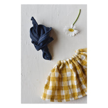 Load image into Gallery viewer, Fern the Frog doll-  Buttercup gingham linen skirt