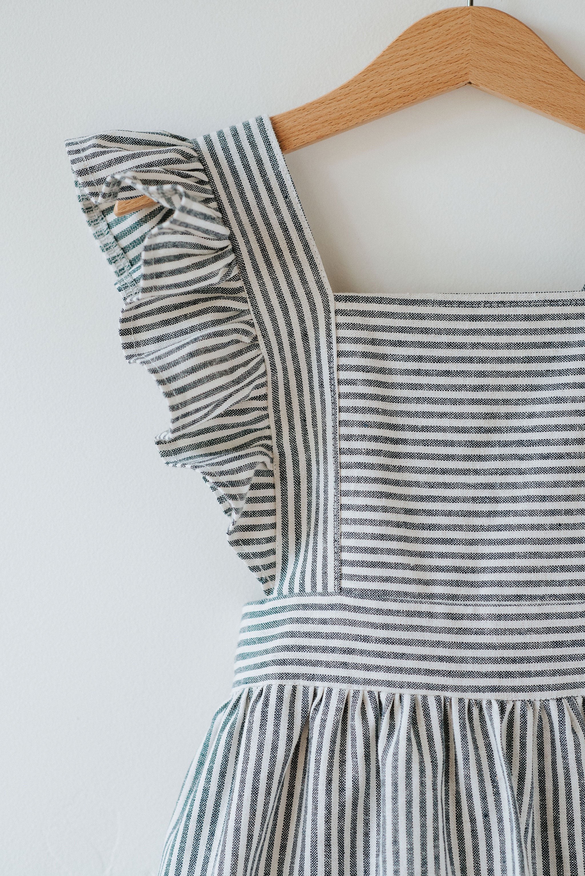 Striped fashion pinafore dress